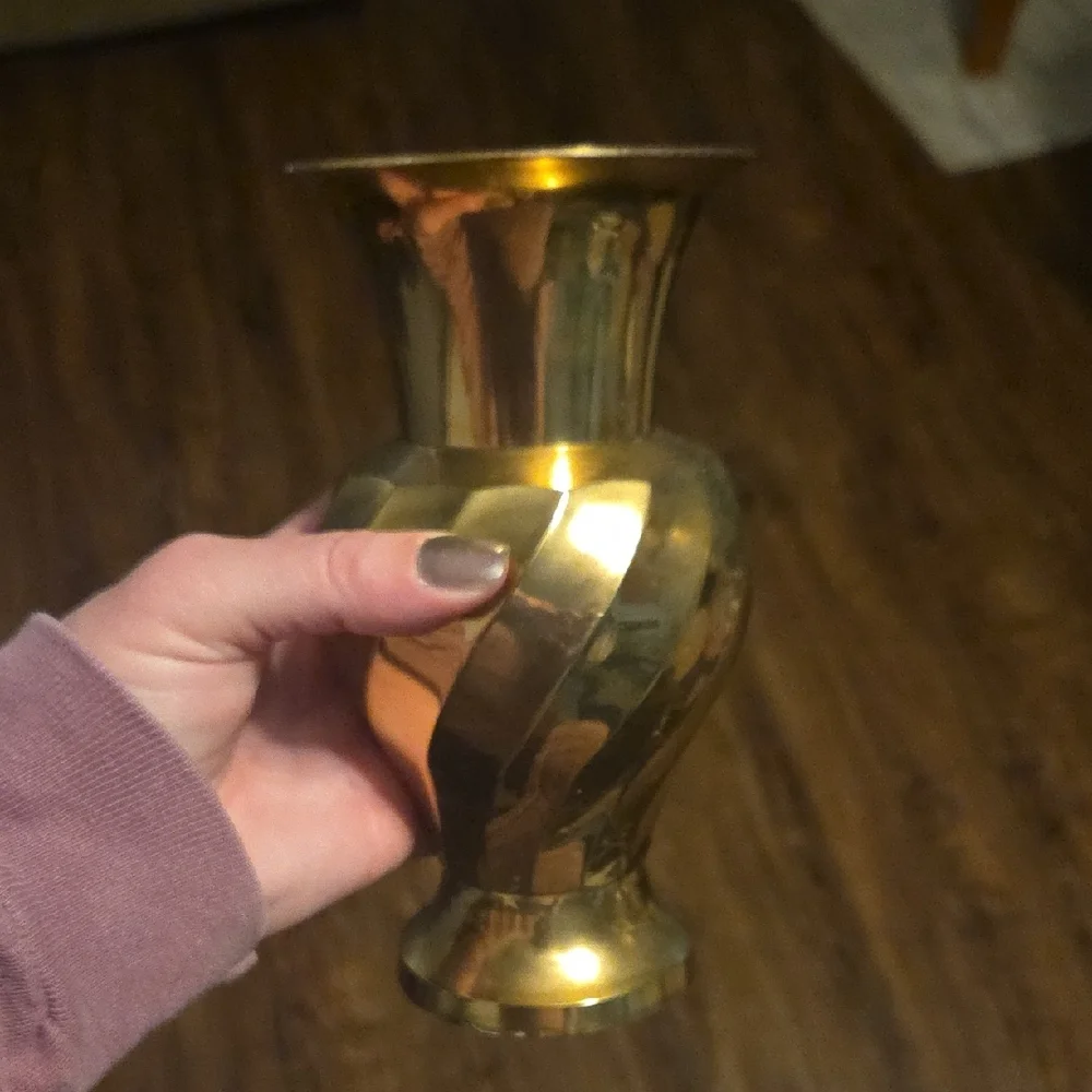 HEAVY Boho Brass Vase